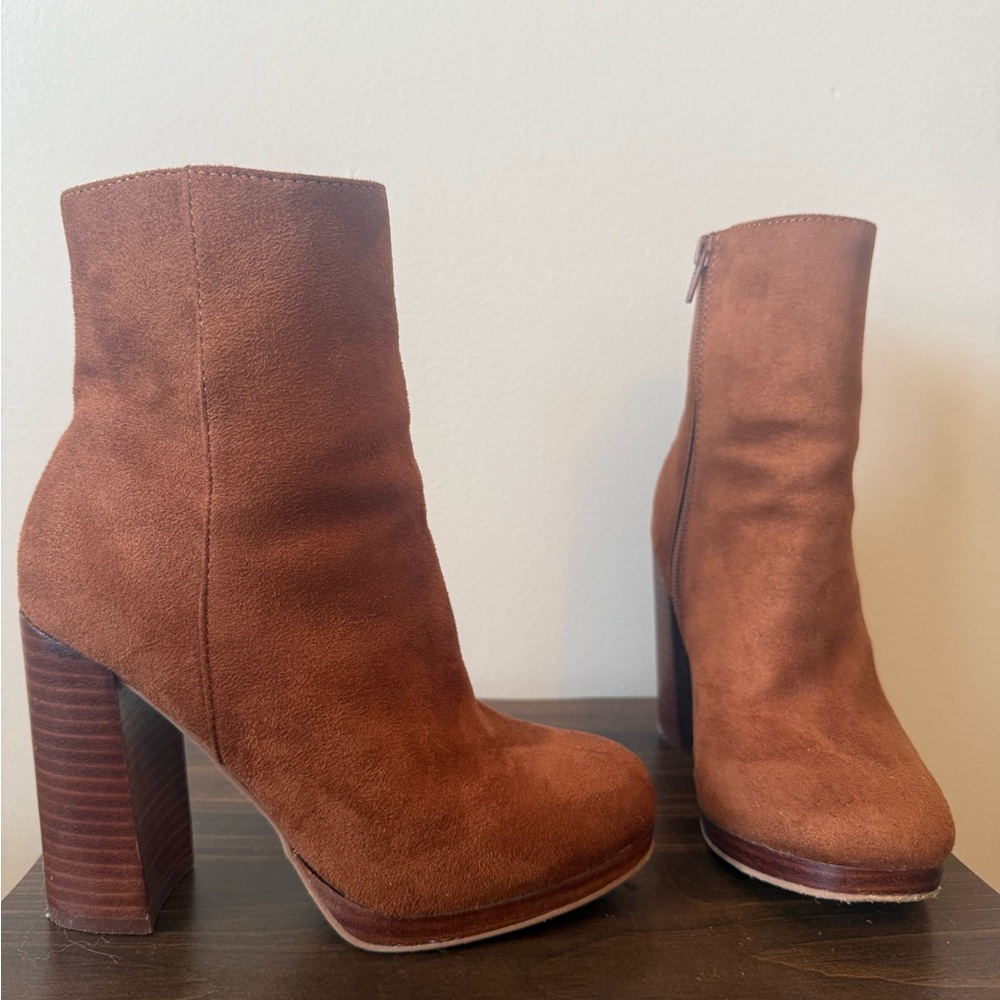 Brown Suede Ankle Boots